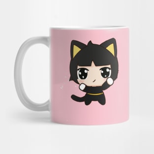 Boxing Black Cat Mug